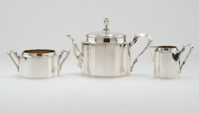 A three-piece silver service, Vincent Carl Dub, Vienna, by May 1922 - Jugendstil and 20th Century Arts and Crafts
