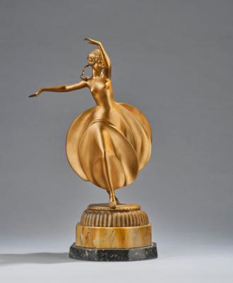 Edmund Meusel (Germany, 1876-1960), a sweeping female dancer in Art Deco style, Germany, c. 1920/30 - Secese a umění 20. století