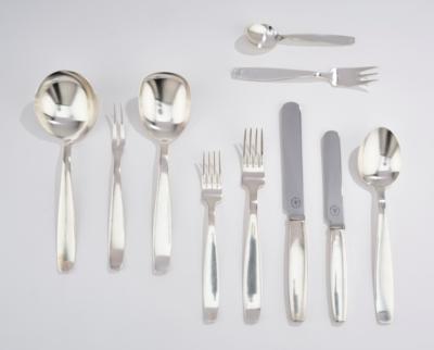 Hermann Gretsch, a 58-piece silver cutlery set, no. 81, designed in 1948, Besteck-Manufaktur Pott, Solingen - Jugendstil and 20th Century Arts and Crafts