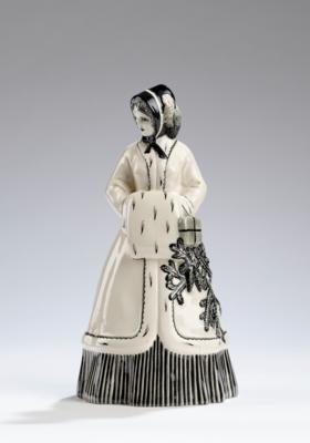 Johanna Meier-Michel, a winter season figurine, model number 1146, executed by Wiener Kunstkeramische Werkstätte (WKKW), Vienna, c. 1914 - Secese a umění 20. století