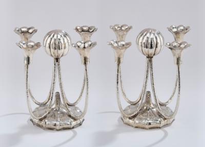 A pair of four-light candelabra, Vienna, after May 1922 - Jugendstil and 20th Century Arts and Crafts