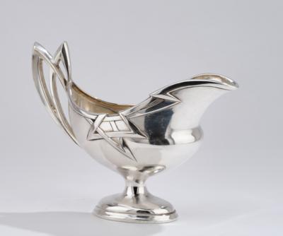 A saucière in Art Déco style with abstract handle, Eduard Friedmann, Vienna, by May 1922 - Jugendstil e arte applicata del XX secolo