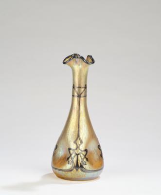 A vase with galvanoplastic arabesque decoration, Johann Lötz Witwe, Klostermühle, 1900 - Jugendstil e arte applicata del XX secolo