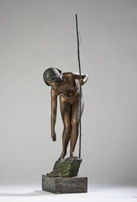 Victor Heinrich Seifert (1870 Vienna-1953 Berlin), a woman fishing, designed in around 1930 - Secese a umění 20. století