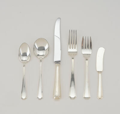A 37-piece sterling silver cutlery set, Gorham, Providence, c. 1950/60 - Jugendstil e arte applicata del XX secolo