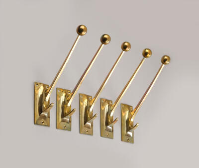 Adolf Loos, five wall hooks, used inter alia for the store of Knize Gentleman’s Outfitters, Vienna, designed in around 1909 - Secese a umění 20. století