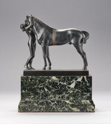 Erich Schmidt-Kestner (1877-1941),an Amazon with horse, designed in c. 1910, executed by Aktiengesellschaft Gladenbeck, Berlin - Jugendstil and 20th Century Arts and Crafts