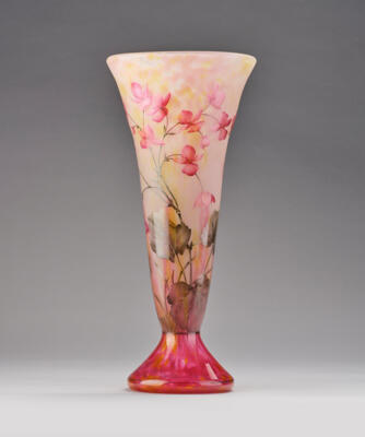 Hohe Vase "Cardamine pratensis", Daum, Nancy, um 1910 - Jugendstil & Angewandte Kunst des 20. Jahrhunderts