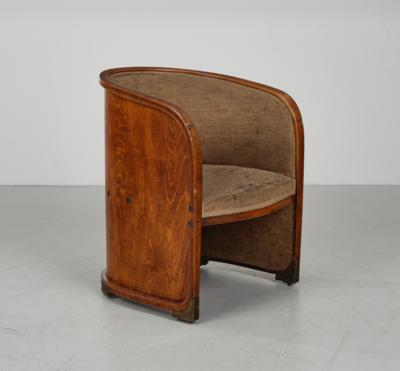 Josef Hoffmann, Fauteuil, Modellnummer: 720, Entwurf: 1901, produziert seit 1901, Werbeseite des Kataloges von der Firma Jacob  &  Josef Kohn, Wien für die 15. Secessionsausstellung in Wien, Aufnahme in den Katalog der Firma Jacob  &  Josef Kohn, - Jugendstil & Angewandte Kunst des 20. Jahrhunderts