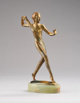 Josef Lorenzl (Vienna, 1892-1950), a bronze female dancer, Vienna, c. 1930 - Jugendstil and 20th Century Arts and Crafts