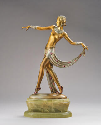 Josef Lorenzl (Vienna, 1892-1950), a bronze female dancer, Vienna, c. 1930 - Secese a umění 20. století