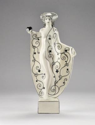 Michael Powolny, a lady with heart (“Phryne”), WK model number: 243, designed in around 1910, executed by Wiener Keramik, by 1912 - Jugendstil e arte applicata del XX secolo