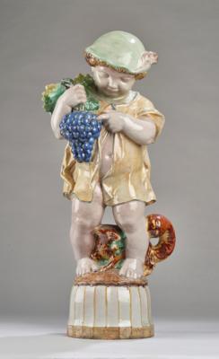 Michael Powolny, a large “autumn” putto (“Herbstputto”), factory no.: 4085, executed by Wienerberger, Vienna, c. 1915/16 - Jugendstil and 20th Century Arts and Crafts