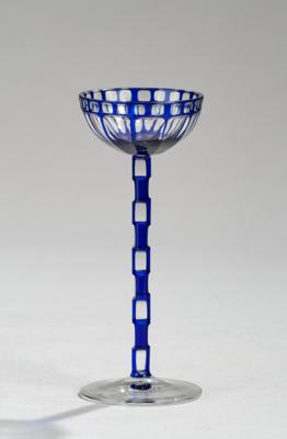 Otto Prutscher, a liqueur glass, designed in c. 1907, executed by Meyr’s Neffe, Adolf, published by E. Bakalowits Söhne, Vienna - Jugendstil e arte applicata del XX secolo