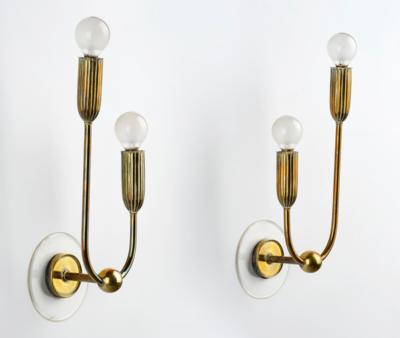 A pair of wall lamps, in the style of Josef Hoffmann and the Wiener Werkstätte, c. 1925 - Secese a umění 20. století
