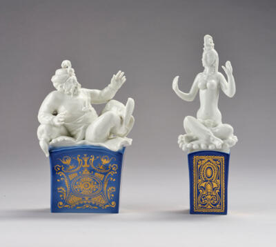 Peter Strang, Queen “Sheherazade” (model number 67082) and King “Scheheraban” (model number 67081), main characters from One Thousand and One Nights, Meissen Porcelain Manufactory, c. 1980 - Jugendstil and 20th Century Arts and Crafts
