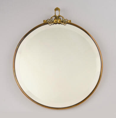 Richard Riemerschmid (Germany, 1868-1957), a round wall mirror, designed in 1906, executed by Deutsche Werkstätten Dresden-Hellerau - Jugendstil e arte applicata del XX secolo