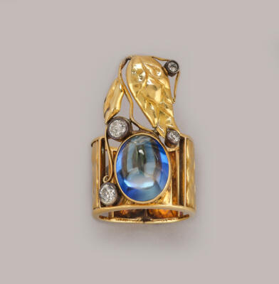 A ring, Anton Pribil (?), in the style of the Wiener Werkstätte, Vienna, as of 1922 - Jugendstil e arte applicata del XX secolo