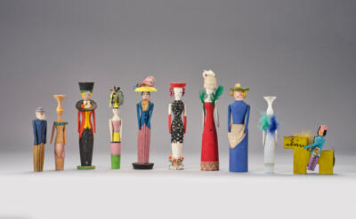 Ten wooden figures (toys) by Thurtschenthaler and Max Snischek, among others - Secese a umění 20. století