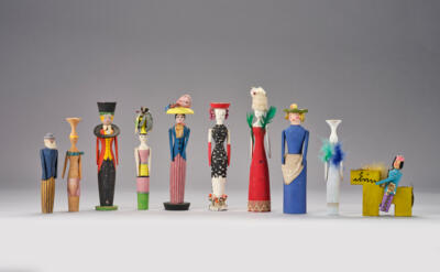 Ten wooden figures (toys) by Thurtschenthaler and Max Snischek, among others - Jugendstil and 20th Century Arts and Crafts