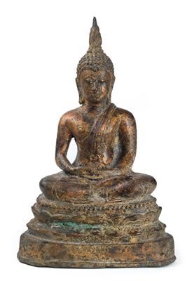 Thailand: Buddha, in Meditations-Haltung sitzend. - Antiquariato