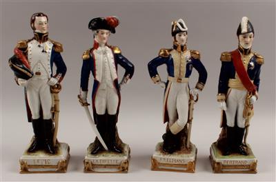 4 französische Generäle der Napoleonischen Kriege, - Antiques