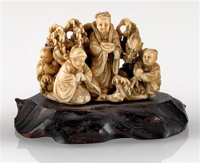 Urashima Taro und Otohime-Netsuke, - Antiques