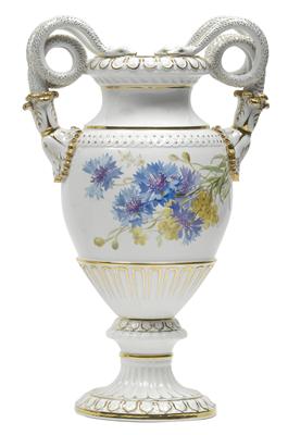 Vase mit DoppelschlangenHenkel, - Antiquariato