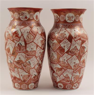 1 Paar Kutani-Vasen, - Antiquitäten
