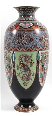 Cloisonné-Vase, - Antiquitäten