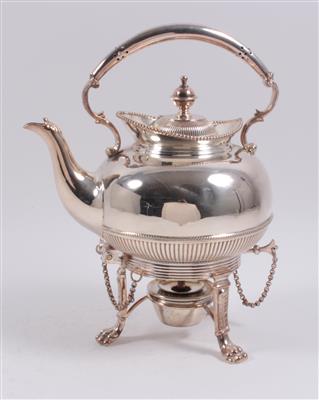 Teekanne mit Rechaud, - Antiques