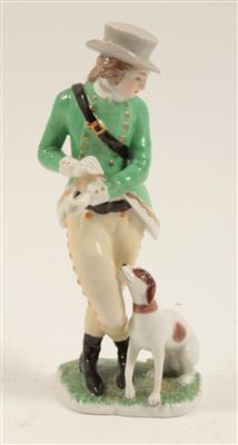 Jäger mit Hund, - Antiques