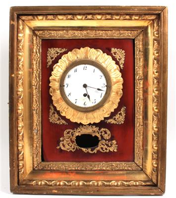 Miniatur Biedermeier Rahmenuhr - Antiques