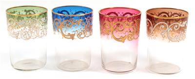 10 Gläser, - Antiques