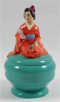 Rudolf Podany, Deckeldose mit Geisha, - Antiques