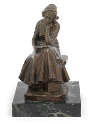 Peter Tereszczuk(1875-1963), Lesendes Mädchen, - Antiques