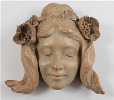 Antonin Larroux(1859-1937), Wandmaske "Klatschblume", - Antiquitäten