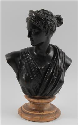 Bronzebüste der Artemis, - Antiquitäten