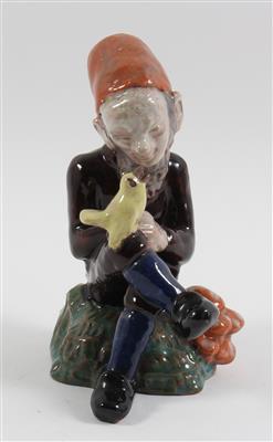 Julie Sitte(1881-1959), Zwergerl mit Vogel, - Antiquariato