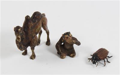 Affe, Trampeltier und Käfer, - Antiques