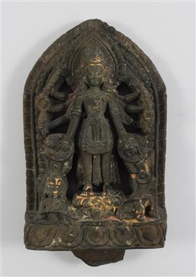 Kleine Stele der Hindu-Göttin Durga - Antiques