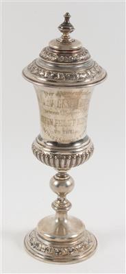 Wiener Deckelpokal zum 25 jährigen Jubiläum 1875-1900, - Antiquariato