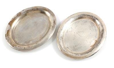 2 Prager Silber Tellerchen, - Antiques