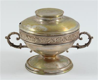 Silber Deckeldose mit Steckdeckel, - Antiquariato