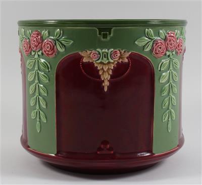 Jugendstil-Blumenübertopf, - Antiques