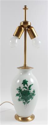 Lampenfuß mit 2 Glühbirnen und Metallmontierung, - Antiquariato
