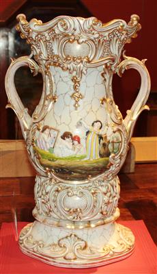 Prunkhenkelvase, - Antiques