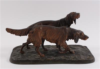 2 Vorstehhunde, - Antiques