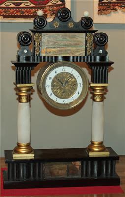 Biedermeier Portaluhr "Eisenbahn" - Antiquariato