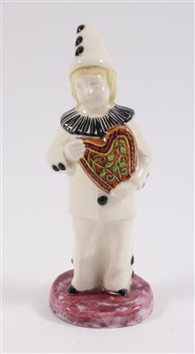 Kleiner Pierrot mit Lebkuchenherz, - Antiquariato